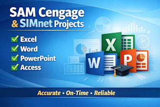 do sam cengage, capstone, simnet in microsoft office excel