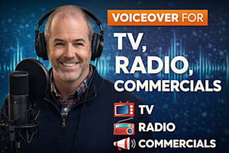 record a dynamic american male TV and radio commercial voice over