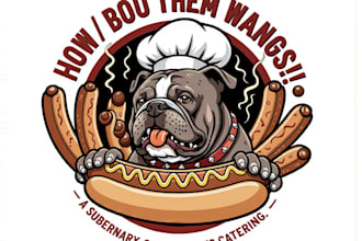 design a creative hotdog logo for your food brand or restaurant