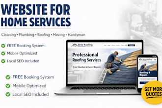 design a website for cleaning, plumbing, roofing, moving and handymen