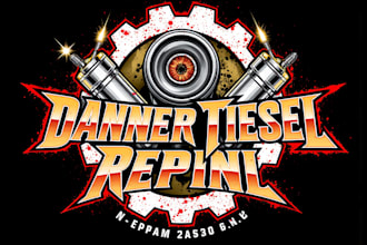 custom motorsports logo design for racing and automotive brands