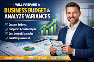 prepare a business budget and analyze variances