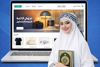 design and develop a professional zid or salla ecommerce store, ramadan package