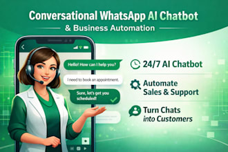 create conversational whatsapp ai chatbot, whatsapp business  api