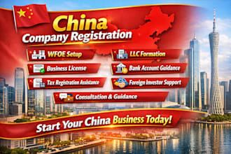 register your china company wfoe llc business license for foreigners
