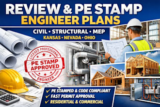 review and stamp mep civil and structural engineer plan for kansas nevada oh