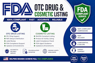 handle fda otc spl submission and cosmetic listing