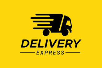 design scooter courier service mascot logo with t shirt design