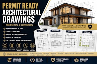 create permit ready architectural drawings for texas california florida arizona