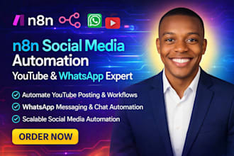 n8n social media automation youtube automation whatsapp automation jobber crm