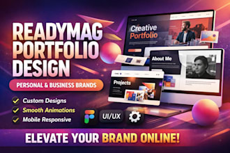 design your readymag portfolio website figma layout adobe illustrator website