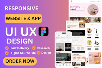 do figma landing page, UI UX website design and UI UX mobile app design