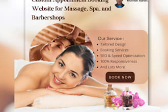 build an appointment booking website for spa and barbershop