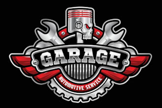 make a vintage lady car garage mascot logo with t shirt design