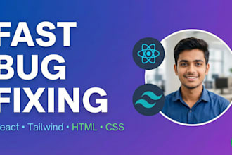 fix HTML, CSS, react js, and tailwind code bugs