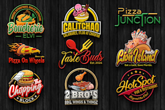 do restaurant, bakery, fast food, fries, bbq, food truck or 3d food logo design