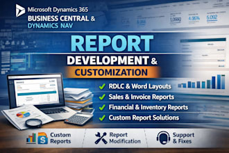 develop and customize reports in business central