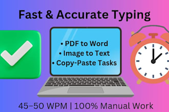 do fast and accurate typing, PDF to word, image to text