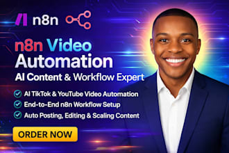 n8n video automation  ai tiktok videos  n8n youtube automation jobber crm