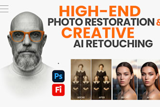 perform high end photo restoration and creative ai retouching