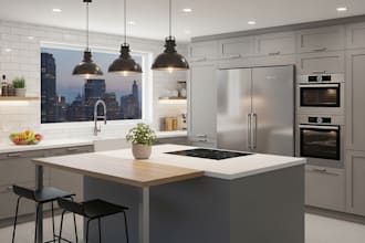 do 3d ikea kitchen design and architectural rendering
