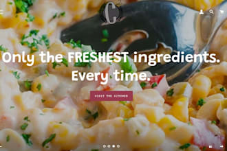 design meal prep shopify store meal prep website food delivery website