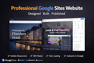 build a google sites website or landing page for your business with seo