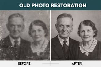 urgently colorize old damage photo, fix blurry picture, and image restoration