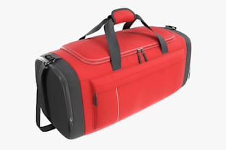 do realistic 3d bag, backpack, traveling bags 3d rendering and technical drawing
