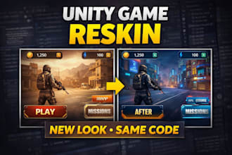 reskin your unity game with new UI, characters, themes, and assets
