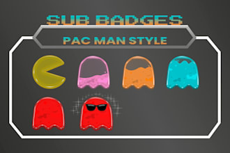 design custom glossy sub badges for twitch and discord