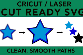 convert your image to cricut and laser cut ready svg