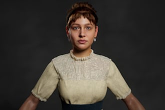 3d nsfw metahuman character,xgen hair, female character,unreal engine5 skinning
