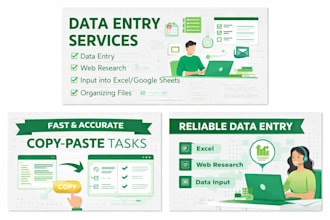 do fast and accurate date entry ,copy paste and web research