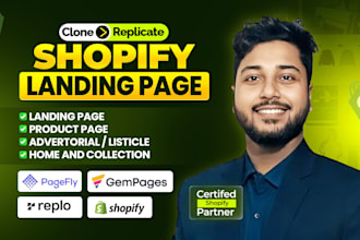 clone shopify landing page or design shopify landing page