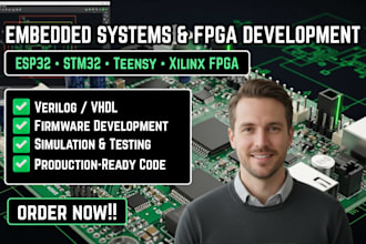 do esp32, stm32, teensy fpga based projects in verilog and vhdl using xilinx