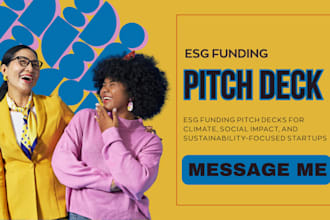create esg funding pitch deck climate social impact capital investor pitch deck