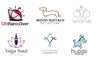 line art logo design and hand draw art work with a corporate flat unique concept