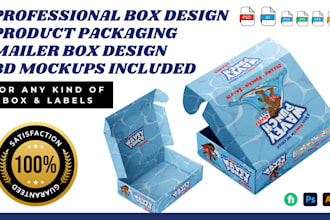 create custom box design, product packaging and mailer box