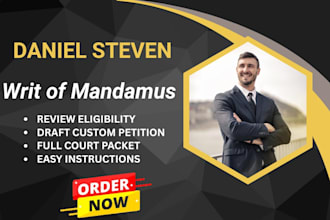 draft a writ of mandamus for uscis immigration delay cases
