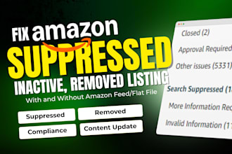 resolve amazon listings issues, account issues and amazon listing errors