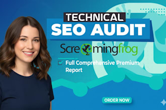 do technical SEO audit with screaming frog report and website analysis