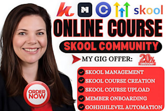 build skool community online course setup ghl kajabi course mighty networks