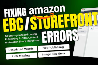 design and create professional amazon brand storefront and fixing errors