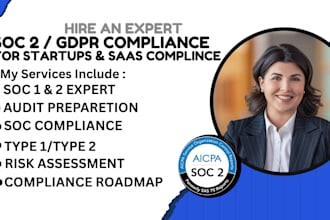provide soc 1, soc 2 audit report gdpr compliance for startup and saas companies