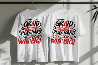 do creative minimalistic typography t shirt design