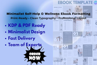 design minimalist selfhelp and wellness ebook formatting print ready workbook