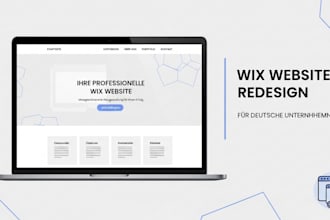 wix design, wix website redesign, german wix website, wix booking, landing page