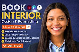 do book interior design ebook paperback formatting canva workbook journal design