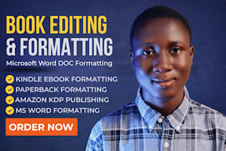 do book editing kindle ebook paperback formatting ms word amazon kdp formatting